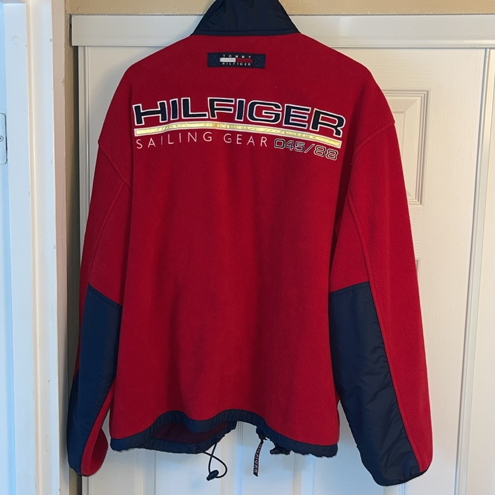 Tommy Hilfiger Sailing Gear Vintage Large Zipper Jacket Red